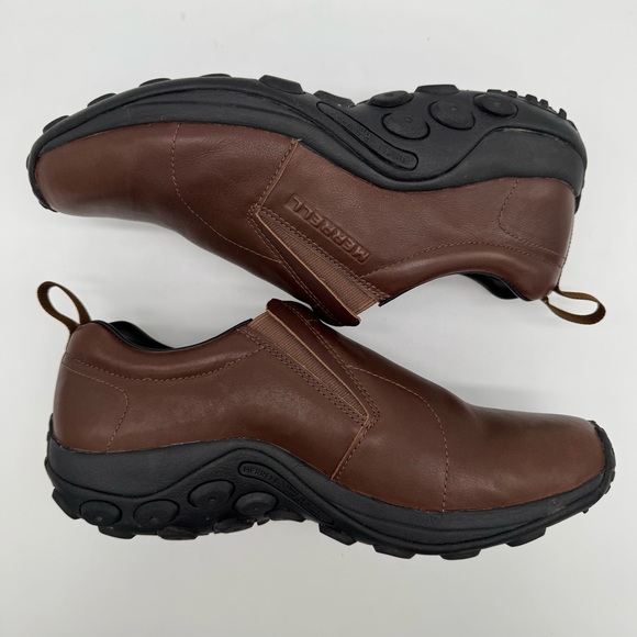 Merrell Jungle Moc Brown Leather Slip On Size 11 W - Picture 7 of 11